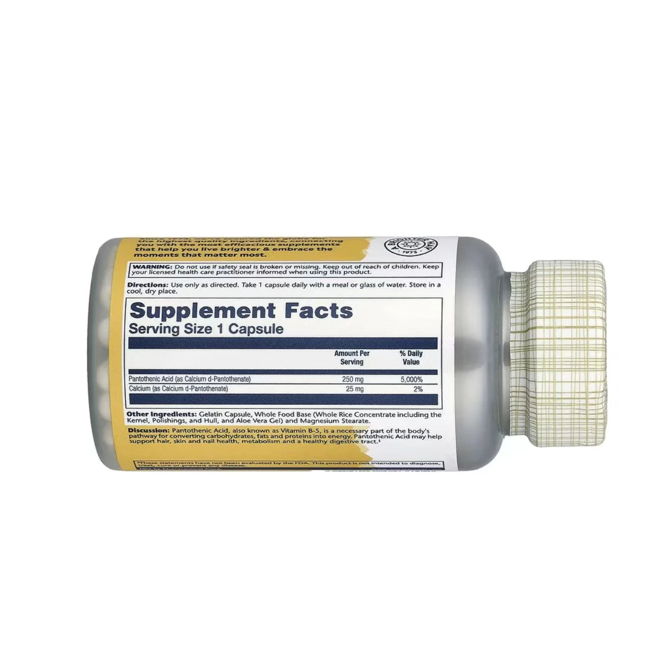 Solaray Pantothenic Acid 250mg