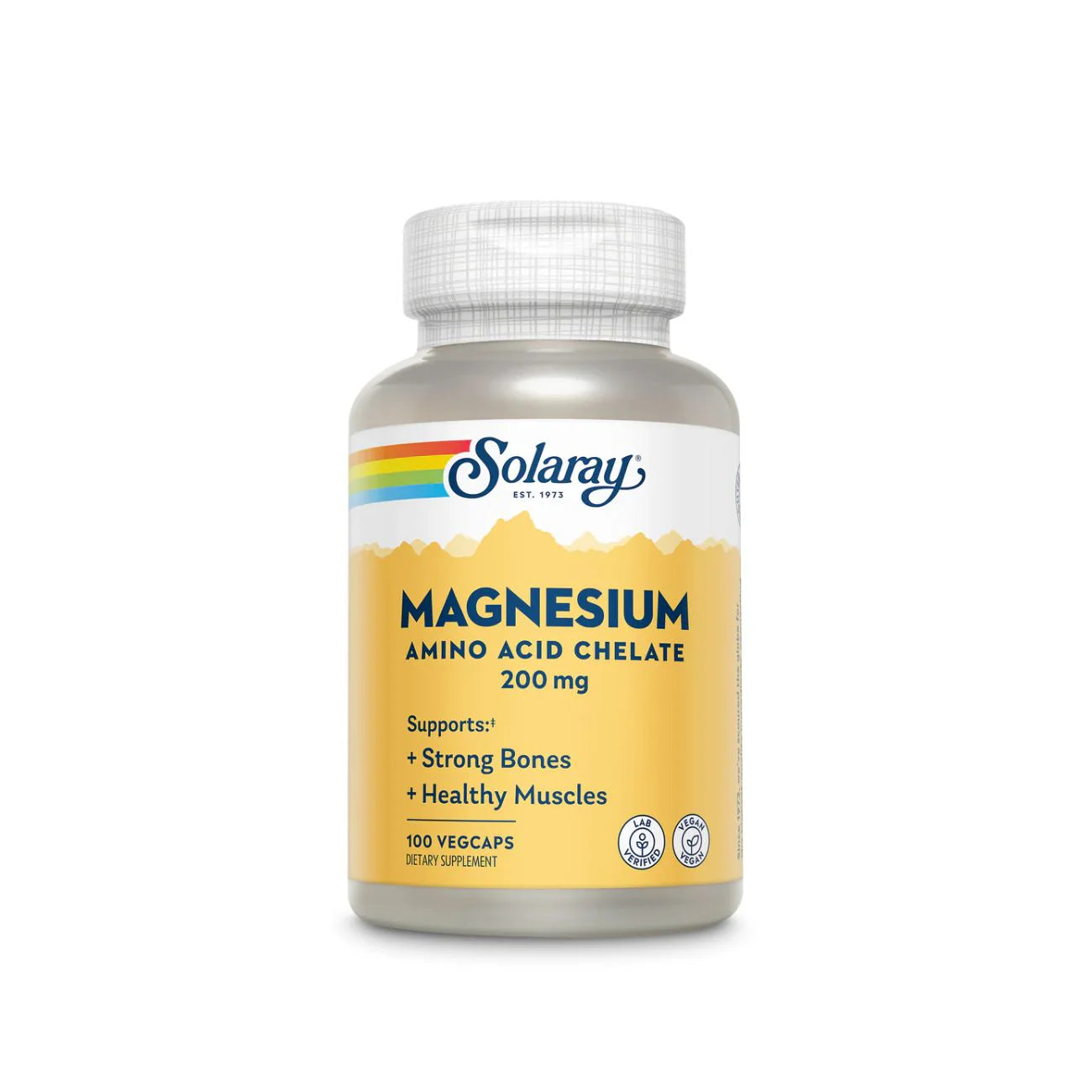 Solaray Magnesium 200mg Full Range Amino Acid Chelate in an Herb Base