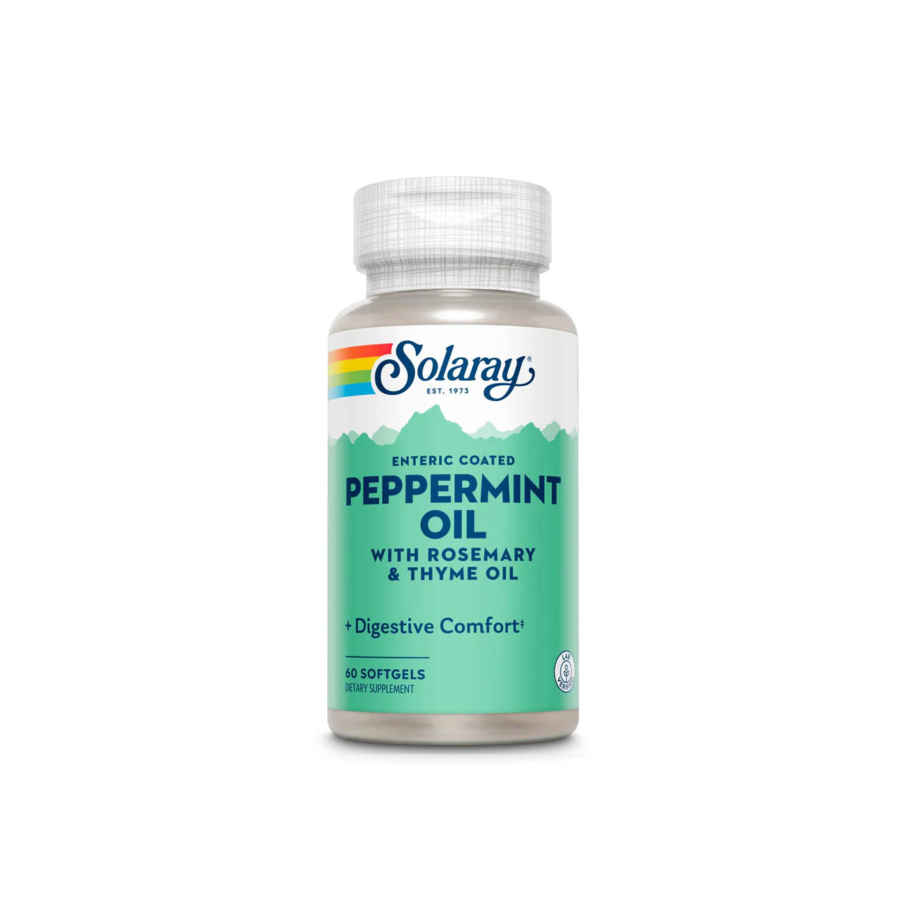 Solaray Peppermint Oil Intestinal Support Formula, Enteric-Coated