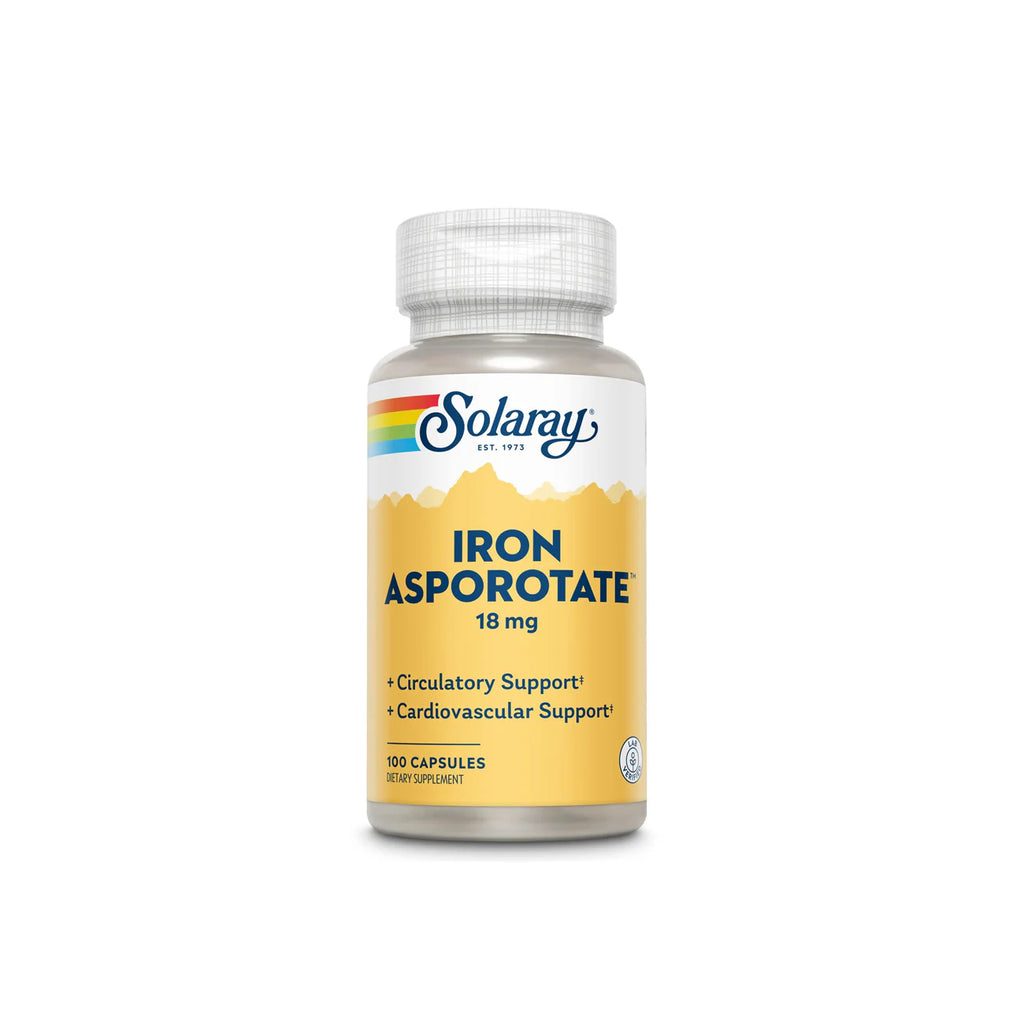 Solaray Iron Asporotate - A Highly Advanced Iron Supplement in a Special Base