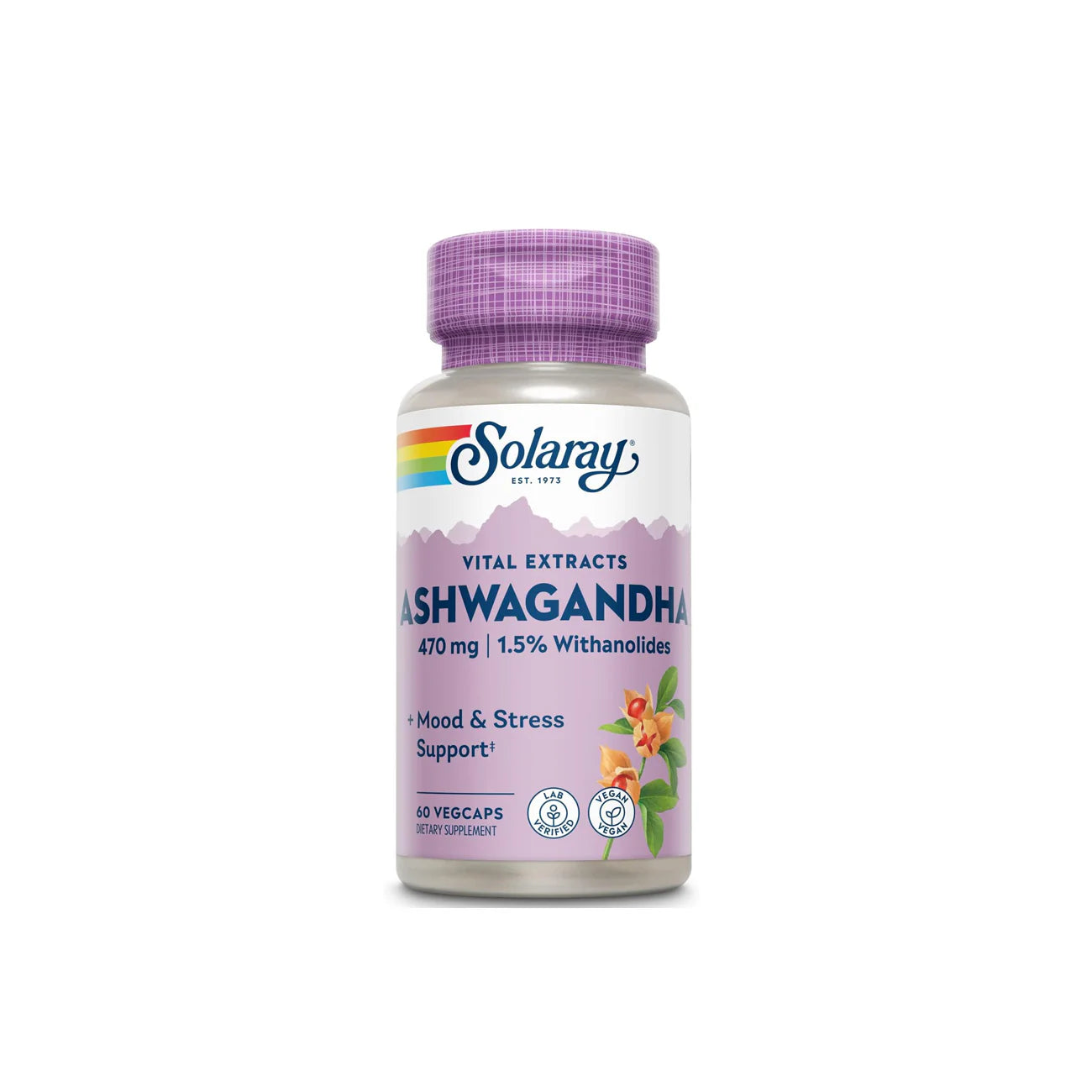 Solaray Ashwagandha 1.5% Withanolides 470mg