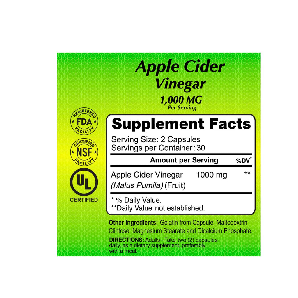 ALFA Apple Cider Vinegar 1000 Mg 60 Caps