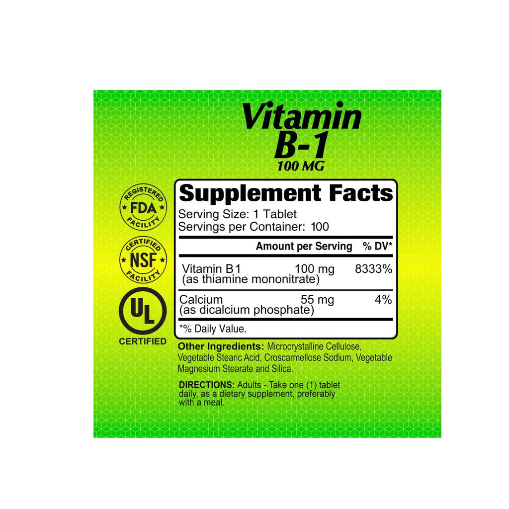 ALFA Vitamin B-1 100 MG 100 TABS