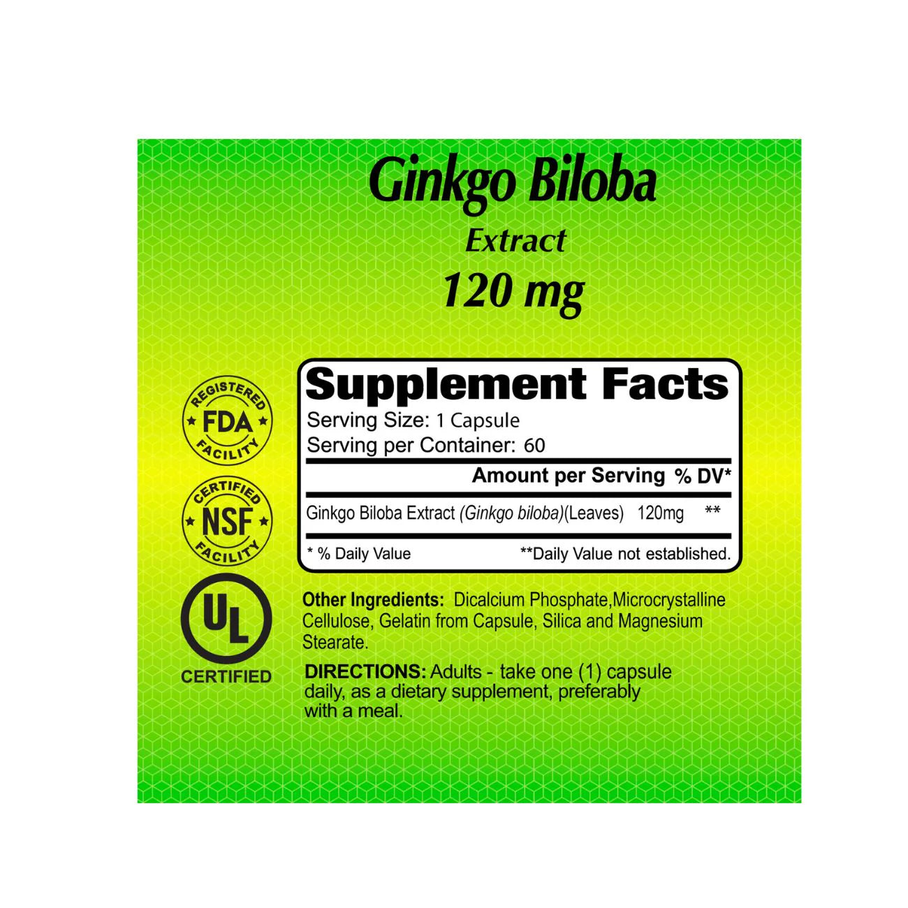 ALFA Ginkgo Biloba 120 Mg 60 Caps