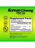 ALFA Korean Ginseng 1000 mg 60 Caps