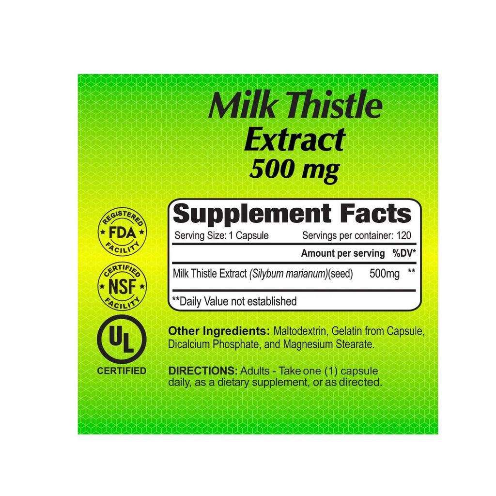 ALFA Milk Thistle 500 mg 120 Capsules