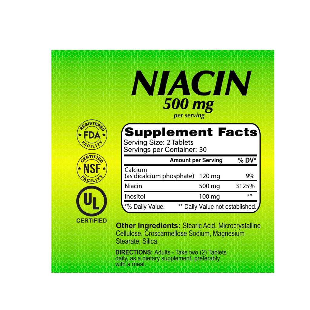 ALFA NIACIN 500mg 60 TABS