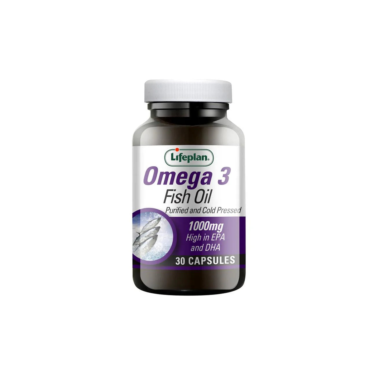 Life Plan Omega 3 Fish Oil 1000mg - Purified and Cold Pressed