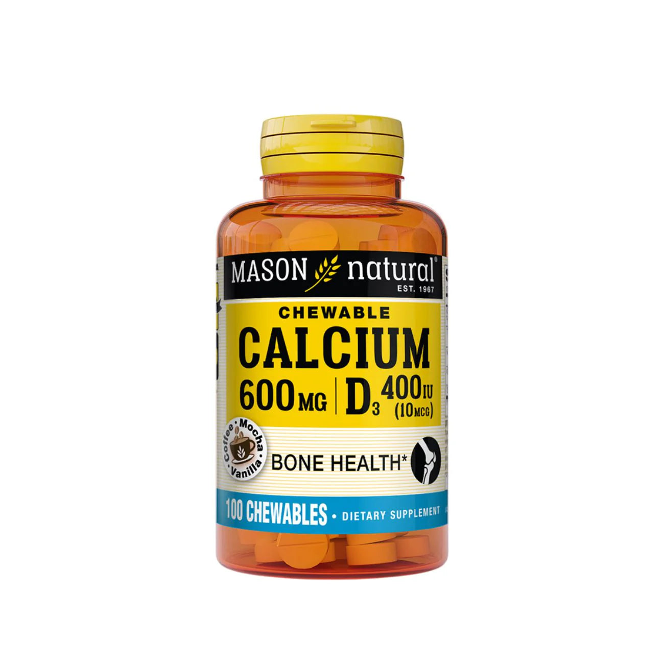 MASON Chewable Calcium 600 + Vitamin D3 100 tab