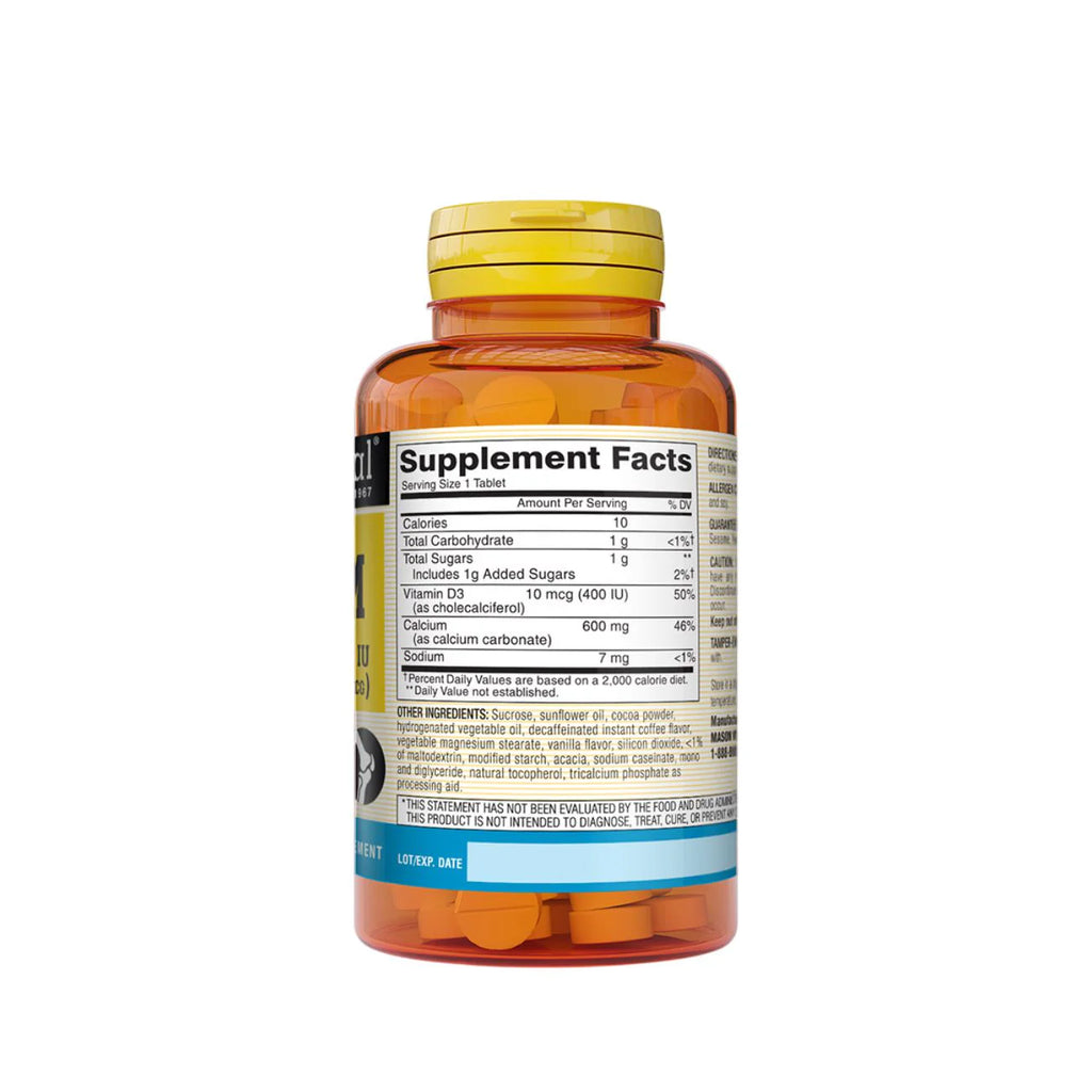 MASON Chewable Calcium 600 + Vitamin D3 100 tab