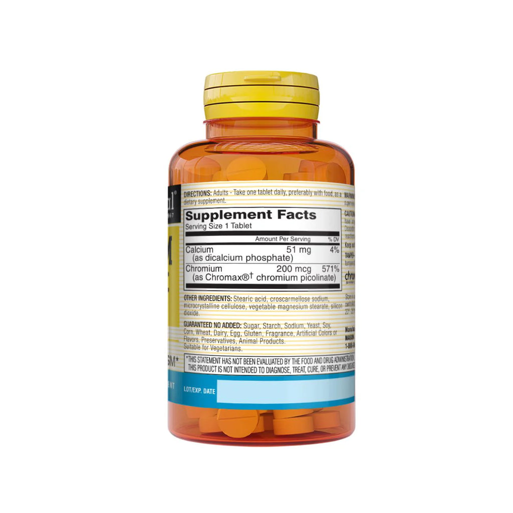 MASON Chromium Picolinate 200mcg 100 tab