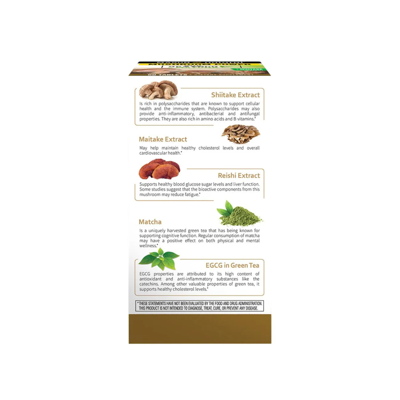 MASON MUSHROOM POWER EGCG & MATCHA 60 SOFTGELS