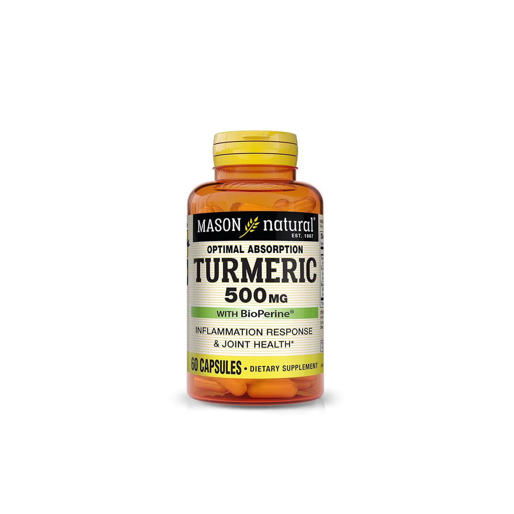 MASON TURMERIC 500MG WITH BLACK PEPPER 60 SOFTGELS
