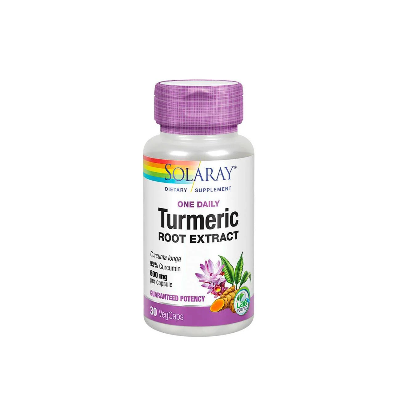 Solaray One Daily Tumeric Root Extract 600mg