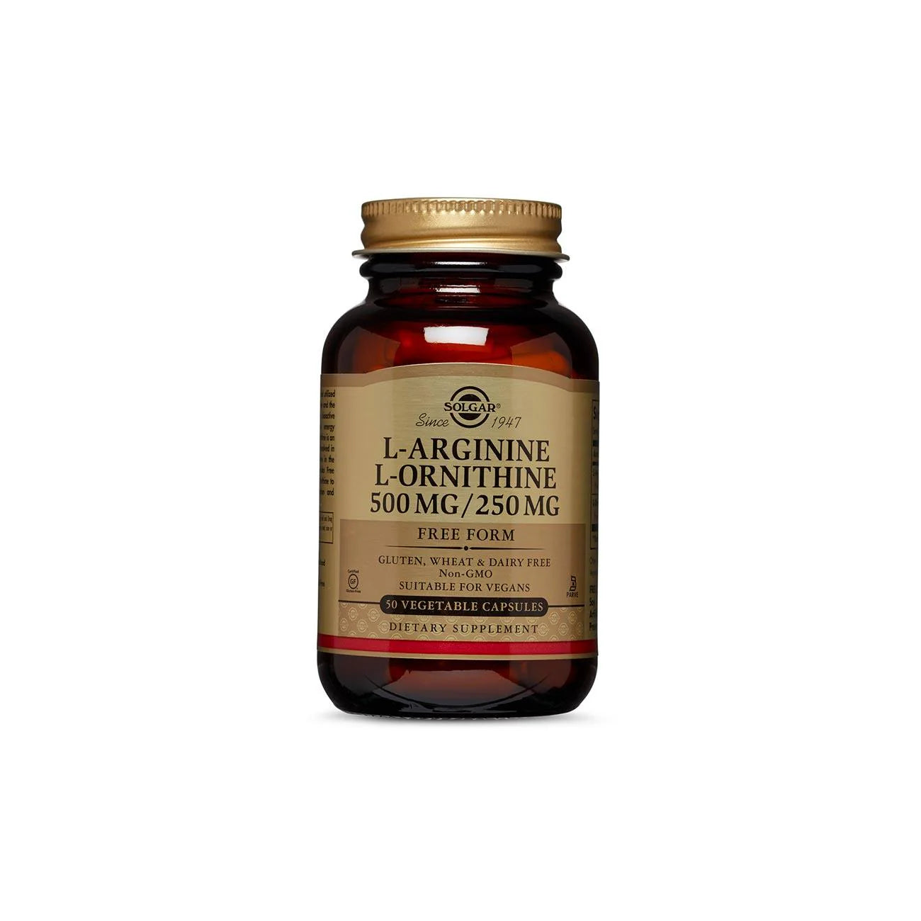 Solgar L-Arginine, L-Ornithine 500/250mg Free Form