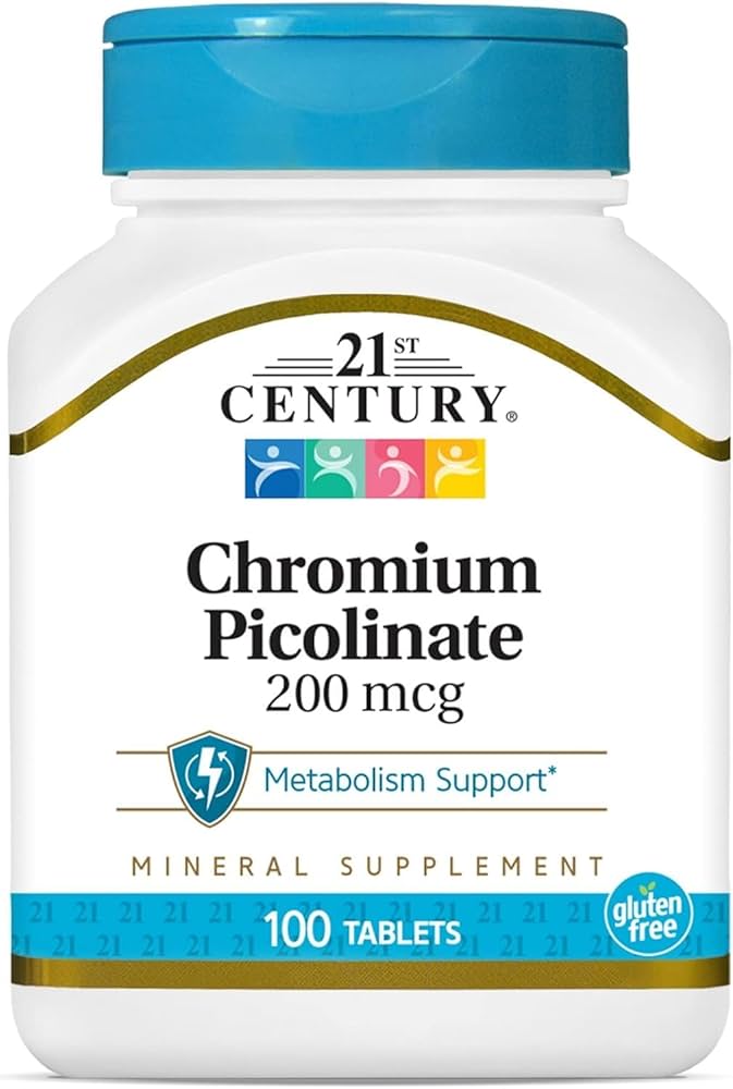21ST CENTURY CHROMIUM PICOLINATE 200 MCG 60 TABS